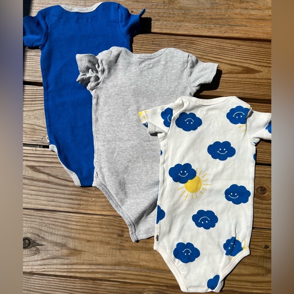 gerber short sleeve snap onesie - 3 infant baby toddler 12m - Picture 5 of 5
